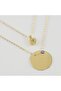 Mtxdpn Blank Plate Figured (181010) Double Necklace-Yellow - 3