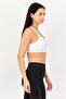 Women Lightly Padded Training Sports Bra, White - 2