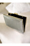 Gold Imported Glitter Patterned Metal Handle Women's Evening Dress Bag - 4