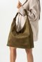 Women's Suede Wide Large Shopper Shoulder Bag - 4