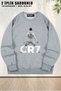 Unisex Loose Fit Stance Football Cr7 Cristiano Ronaldo Printed Oversized Crew Neck Sweatshirt