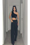 Bird's Eye Detailed Fabric Plazzo Pants