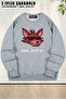 Unisex Loose Fit Five Nights at Freddy'S, Fnaf V2 Printed Design Oversized Crew Neck Sweatshirt