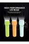 Pocket-Size Rechargeable LED Flashlight – 1W, Type-C, 1500 mAh, 17h Runtime (Blue/Green/Oran