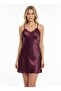 Premium Plum Satin Lace Nightdress Robe Set – Elegant Chic Two-Piece Set - 2