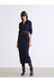 I Shirt Roba Collar Gathered Jean Dress from Freezen Store