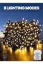 50Meter LED Fairy String Ramadan Lights – 320 LEDs, Warm White, 8 Modes