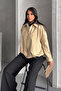 Woven Suede Bomber Jacket - Cream - 3