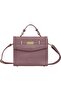 Women's Shoulder Bag - High-Grade PU Leather Handbag with Gold Accents