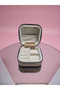 Small Size (11×11) Organizer Jewelry Storage Box Travel Jewelry Bag Leather Wooden Case - 2