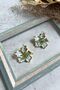 Polka Dot Flower Earrings I Mev'Art Collection - 2