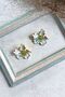 Polka Dot Flower Earrings I Mev'Art Collection - 3