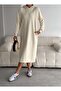 Beige Urban Hooded Dress - 7