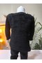 Eid Season Winter Fuzzy/ Plush Body Corded Fabric Sleeve Sweater-Looking Girl's Sweat Blouse - 6