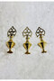 Brass Surmadani No.5 – 3 Piece Set | Traditional Brass Kohl Bottle | Islamic Gift for Men & Women - 2