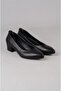 Seç 906 genuine leather high heel women's shoe (heel height: 4 cm) black