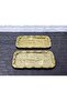 2-Piece Full Gold Presentation Tray & Baton Cake Serving Steel Tray with Cast Frame 32 cm - 5