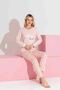 Mother-Daughter Matching Long Sleeve Heart Pattern Interlock Family Matching Pajamas Set-3207 - 5