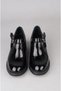 Seç D1034 Genuine Leather Heelled Women's Shoes (Heel Height: 5 cm) Black Patent Leather - 6