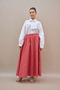 Red Little Floral Balloon Skirt