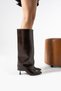 Dora Women's Leather Pointed Toe Heeled Boots - 4