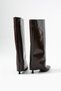 Dora Women's Leather Pointed Toe Heeled Boots - 5