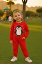 Penguen Kar Taneli̇ B Printed Tracksuit Set 3-4-5-6-7-8-9-10-11-12 Years Old
