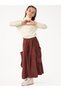 Girl's Burgundy Velvet Kali Trouser Skirt - 4