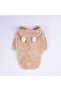Beige Lucca Teddy Hoodie Bear Ear Plush Medium Large Breeds Dog Outfit Dog Sweati - 5