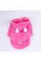 Pink Lucca Teddy Hoodie Bear Ears Plush Dog Outfit Cat Outfit Dog Sweati - 5