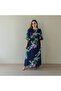 Ladies Casual Dress – Polyester Floral Printed Maxi Wear