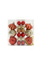 Designer Baubles Gift Set Red/Gold 4 & 8cm Mixed 30Pcs/Box - 2