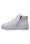 Men's White-Mustard Detailed Lace-Up-Zippered Genuine Leather Winter Boots - 3