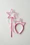 Sequin Crown and Star Wand Scepter for Girls - Holographic Pink