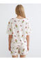 New Year's Themed Women's Shorts Pajamas - 4