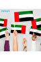 12 Pcs 25 x 20 CM UAE National Day Hand Held Flags with Wooden Handle - 4