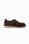 Amara Women's Genuine Leather Buckle Detailed Loafer Brown Suede