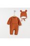 Children's Jumpsuit Cotton Hospital Release Gift Newborn Girl and Boy Baby Eared Beret Baby Jumpsuit