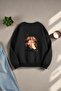 Unisex Enjoy Personel Time Design Printed Crew Neck Sweatshirt