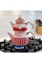 Bird Studio Pink Color Enamel Teapot Set - 2 Lt. + 1 Lt.