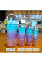 مجموعة أكواب بلاستيكية من أربع قطع بلون متدرج (سعة كبيرة) - 5