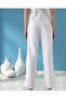 Women's Oversized Stretchy Cotton Sweat Pants with Textured Sides and Side Pockets and Lace-Up Waist - 5