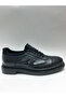 Genuine Leather Heels Rubber Sole Black Color Wide Fit Winter Men's Shoes