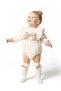 Baby Girl Romper Girls' Romper Birthday Party Wedding Dress Bow Long Sleeve Romper - 6