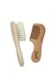 100% Natural Baby Set of 2 (Natural Goat Hair Hair Brush + Boxwood Comb) - 2