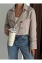 Women's Lined Double-Breasted Cut Buttoned Mini Trench Coat - 7
