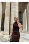Women's Imported Lace Fabric Sequin Feather and Pearl Detail Lined Design Dress