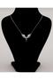Silver Color Archangel Michael Winged White Stone Zircon Steel Necklace