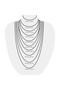Silver Color Archangel Michael Winged White Stone Zircon Steel Necklace - 3