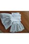 White Plain Geometric Pattern Sleevelet - 3